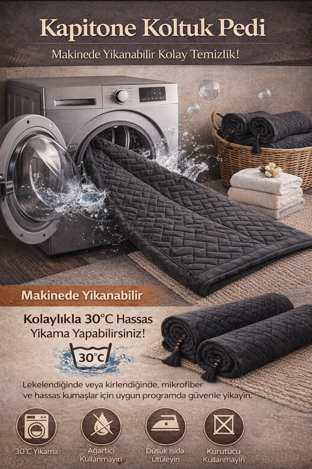 Kapitone Koltuk Örtüsü