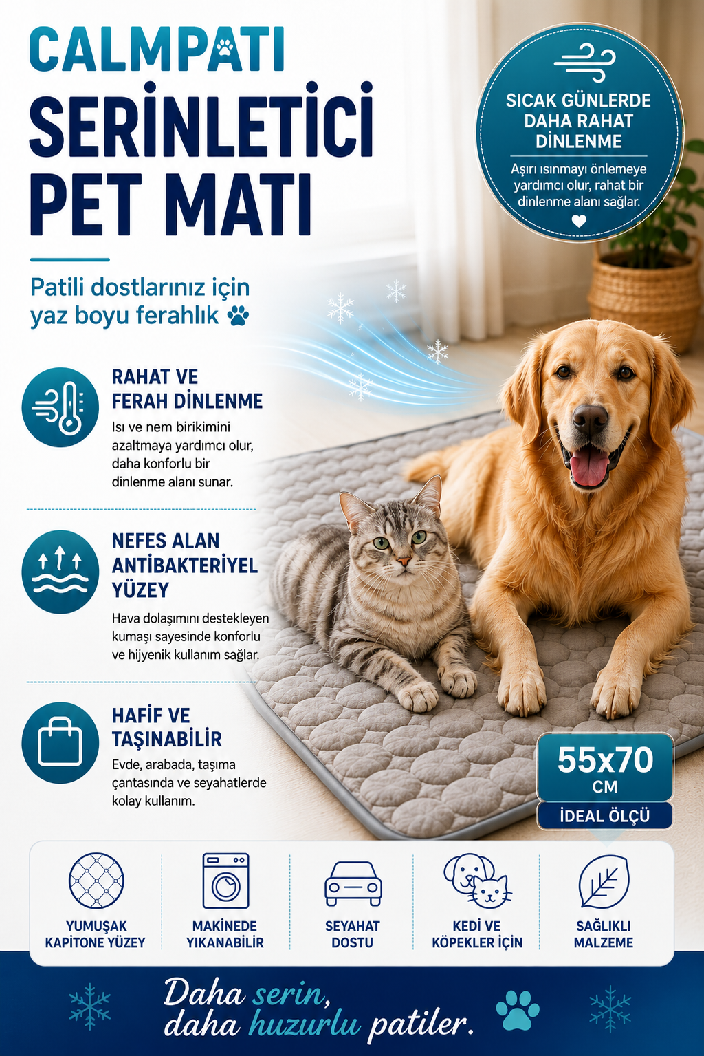 CalmPati™ Serinletici Pet Matı